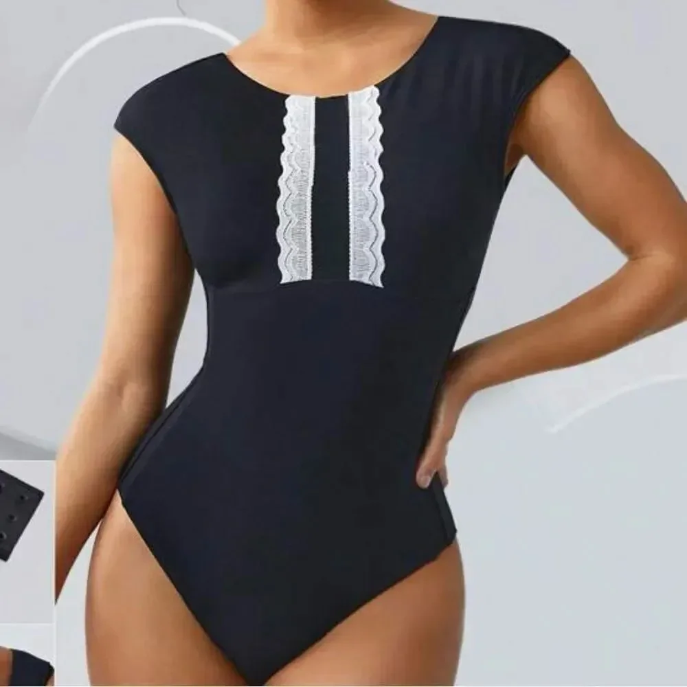 NEW Glowmode Feather Fit Best Angles Cap Sleeve Adjustable Bodysuit Women’s 1XL